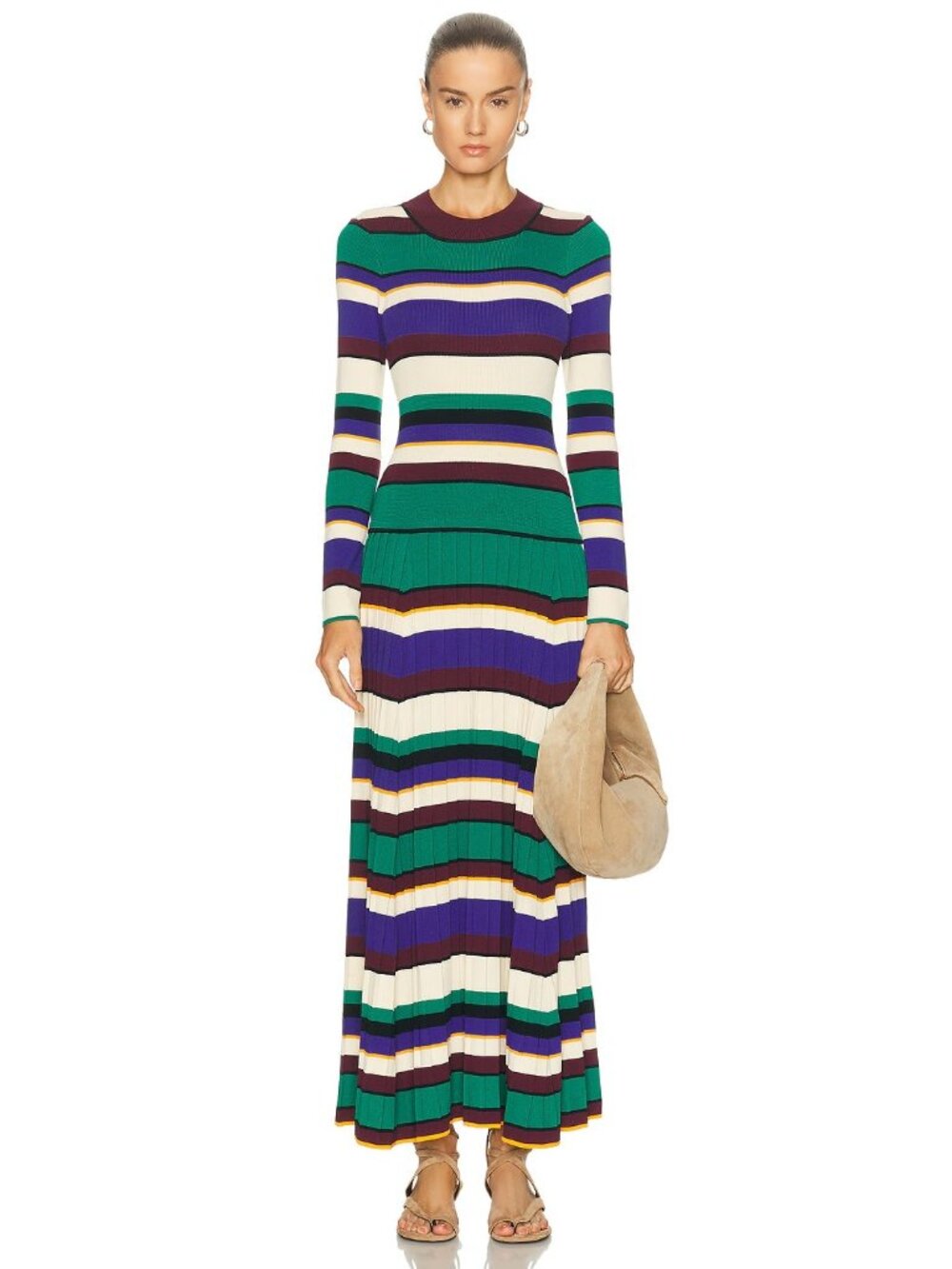 SIMONMILLER Sandrine Knit Dress in Tropical Multi Stripe